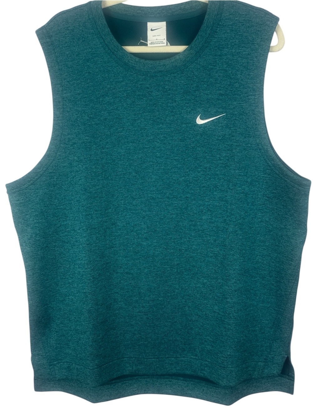 Nike Dri-FIT Sleeveless Training Shirt Heathered Teal Aqua Large